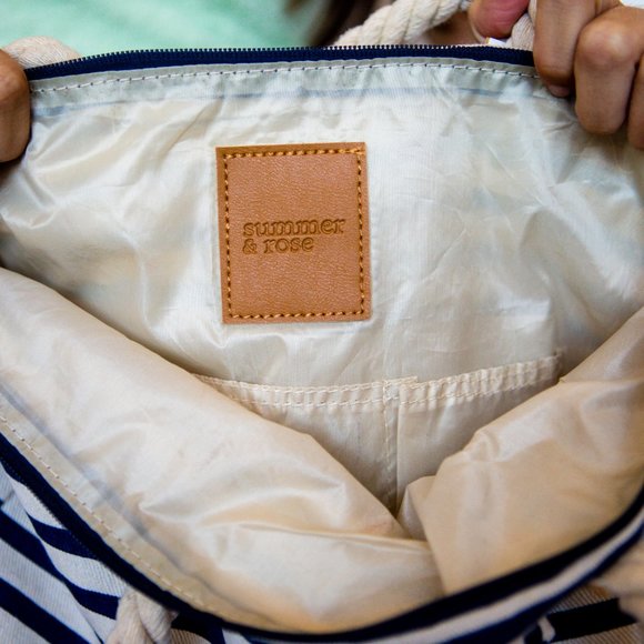 Nautical Brittany Brittany Striped Zippered Tote - Picture 4 of 4